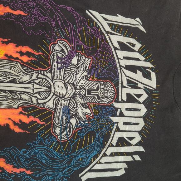 Vintage Led Zeppelin 1990s Hanes Heavyweight Band Long Sleeve Size Large - Picture 8 of 14